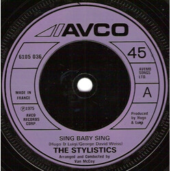 The Stylistics Sing Baby Sing USED VINYL 7INCH 45 RPM SINGLE