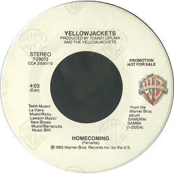 Yellowjackets Homecoming USED VINYL 7INCH 45 RPM PROMO