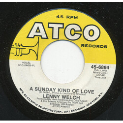Lenny Welch A Sunday Kind Of Love USED VINYL 7INCH 45 RPM