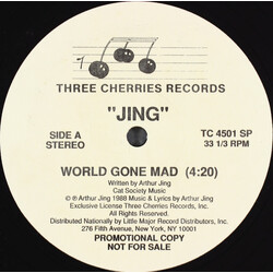 Jing World Gone Mad USED VINYL 12INCH 33 S RPM SINGLE PROMO STEREO