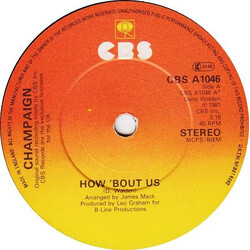 Champaign How 'Bout Us USED VINYL 7INCH 45 RPM SINGLE