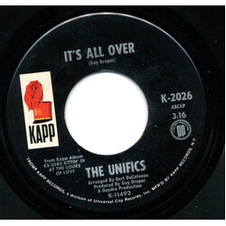 The Unifics It's All Over / Toshisumasu USED VINYL 7INCH 45 RPM