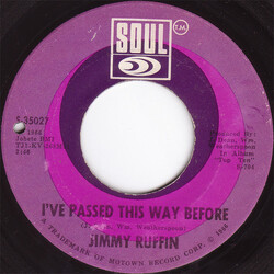 Jimmy Ruffin I've Passed This Way Before / Tomorrow's Tears USED VINYL 7INCH 45 RPM SINGLE