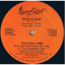 Cultural Vibe / Glenn "Sweety G" Toby Mind Games Vinyl 12" USED