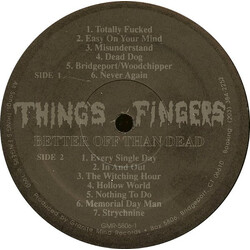 Thing's Fingers Better Off Than Dead USED VINYL 12INCH 33 S RPM