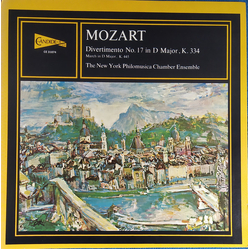 Wolfgang Amadeus Mozart / New York Philomusica Chamber Ensemble Divertimento No. 17 In D Major, K.334 Vinyl LP USED