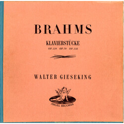 Johannes Brahms / Walter Gieseking Klavierstücke, Op. 119, Op. 79, Op. 118 Vinyl LP USED