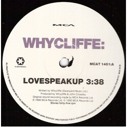 Whycliffe Love Speak Up / Rough Side VINYL 12" USED