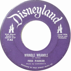 Fess Parker Wringle Wrangle USED VINYL 7INCH 45 RPM SINGLE