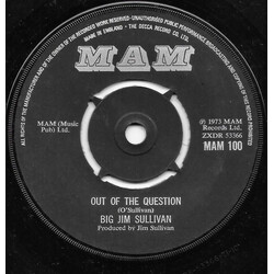 Big Jim Sullivan Out Of The Question USED VINYL 7INCH 45 RPM SINGLE