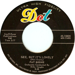 Pat Boone Gee, But It's Lonely / For My Good Fortune USED VINYL 7INCH 45 RPM SINGLE