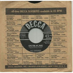 Guy Lombardo And His Royal Canadians One For My Baby / Frankie And Johnny USED VINYL 7INCH 45 RPM SINGLE
