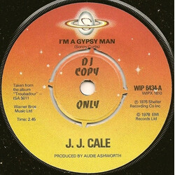 J.J. Cale I'm A Gypsy Man USED VINYL 7INCH 45 RPM SINGLE PROMO