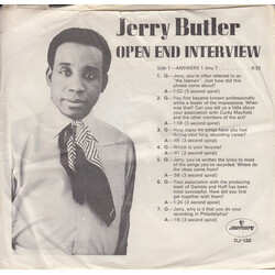 Jerry Butler Open End Interview USED VINYL 7INCH 45 RPM PROMO STYRENE