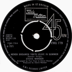 Stevie Wonder Never Dreamed You'd Leave In Summer USED VINYL 7INCH 45 RPM SINGLE