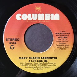 Mary Chapin Carpenter A Lot Like Me USED VINYL 7INCH 45 RPM SINGLE PROMO