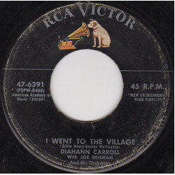 Diahann Carroll / Joe Reisman And His Orchestra I Went To The Village / Help Yourself VINYL 7" USED