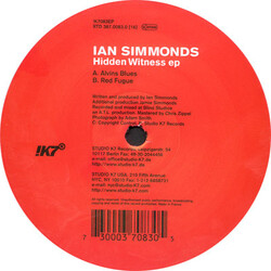 Ian Simmonds Hidden Witness EP USED VINYL 12INCH EP 33 S RPM