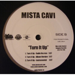 Mista Cavi Turn It Up USED VINYL 12INCH PROMO