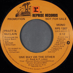 Pratt & McClain One Way Or The Other USED VINYL 7INCH SINGLE PROMO STEREO MONO