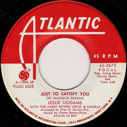 Leslie Uggams / Jimmy Bowen Orchestra & Chorus Just To Satisfy You USED VINYL 7INCH SINGLE PROMO 45 RPM
