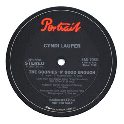 Cyndi Lauper The Goonies 'R' Good Enough USED VINYL 12INCH PROMO 33 S RPM