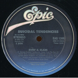 Suicidal Tendencies Surf & Slam b/w Pledge Your Allegiance USED VINYL 12INCH 33 S RPM PROMO STEREO