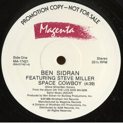 Ben Sidran / Steve Miller Space Cowboy USED VINYL 12INCH PROMO