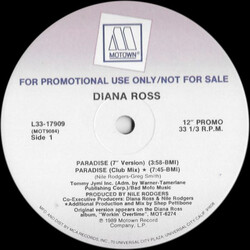 Diana Ross Paradise USED VINYL 12INCH 33 S RPM PROMO