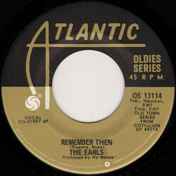 The Earls / Billy Bland Remember Then / Let The Little Girl Dance USED VINYL 7INCH 45 RPM