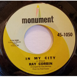 Ray Corbin In My City USED VINYL 7INCH 45 RPM SINGLE