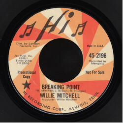 Willie Mitchell Breaking Point / Roadhouse USED VINYL 7INCH 45 RPM PROMO