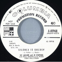 Vic Damone / Jo Stafford Silence Is Golden USED VINYL 7INCH 45 RPM SINGLE PROMO
