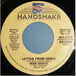 Ron Dante Letter From Zowie USED VINYL 7INCH 45 RPM PROMO