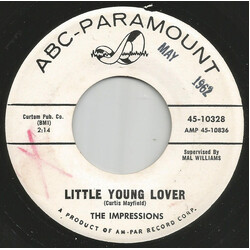 The Impressions Little Young Lover / Never Let Me Go USED VINYL 7INCH SINGLE PROMO