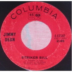 Jimmy Dean Striker Bill / Things Have Gone To Pieces USED VINYL 7INCH 45 RPM