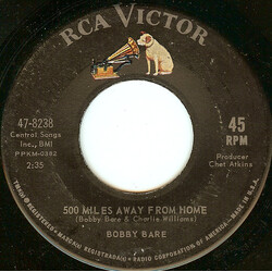 Bobby Bare 500 Miles Away From Home / It All Depends On Linda Vinyl 7" USED