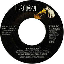 Daryl Hall & John Oates Private Eyes VINYL 7" USED