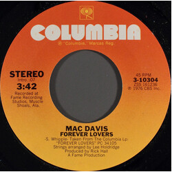 Mac Davis Forever Lovers USED VINYL 7INCH 45 RPM SINGLE
