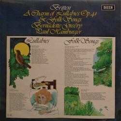 Benjamin Britten / Bernadette Greevy / Paul Hamburger A Charm Of Lullabies Op.41 & Folk Songs Vinyl LP USED