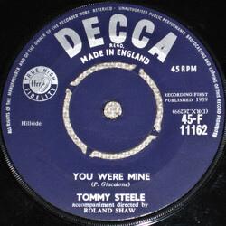 Tommy Steele You Were Mine Vinyl 7" USED