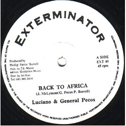 Luciano (2) / General Pecos Back To Africa USED VINYL 12INCH 45 RPM