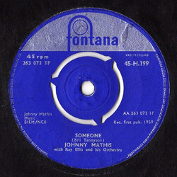 Johnny Mathis Someone / They Say It's Wonderful VINYL 7" USED