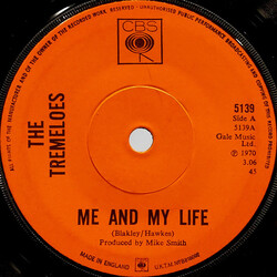 The Tremeloes Me And My Life USED VINYL 7INCH 45 RPM SINGLE