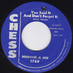 Johnnie & Joe You Said It And Don't Forget It / Across The Sea USED VINYL SINGLE 7INCH 45 RPM