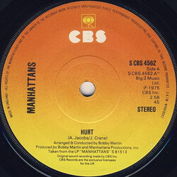 Manhattans Hurt VINYL 7" USED