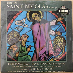 Benjamin Britten Saint Nicolas Opus 42 Vinyl LP USED