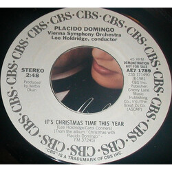 Placido Domingo It's Christmas Time This Year USED VINYL 7INCH 45 RPM PROMO