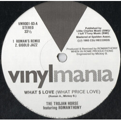 The Trojan Horse / Romanthony What $ Love (What Price Love) USED VINYL 12INCH 33 S RPM