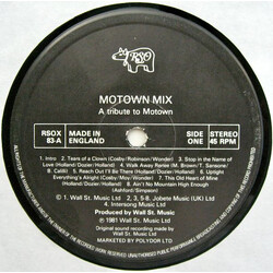 Various Motown Mix (A Tribute To Motown) USED VINYL 12INCH 45 RPM MISPRINT MIXED
